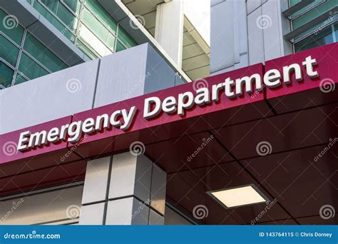 Emergency Department Sign stock image. Image of urgency - 143764115