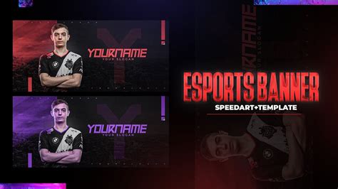 Esports Banner SpeedArt + Template | Banner Design | Free Template ...