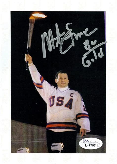 Mike Eruzione Signed 1980 Team USA "Miracle on Ice" 5x7 Photo Inscribed "80 Gold" (JSA COA ...