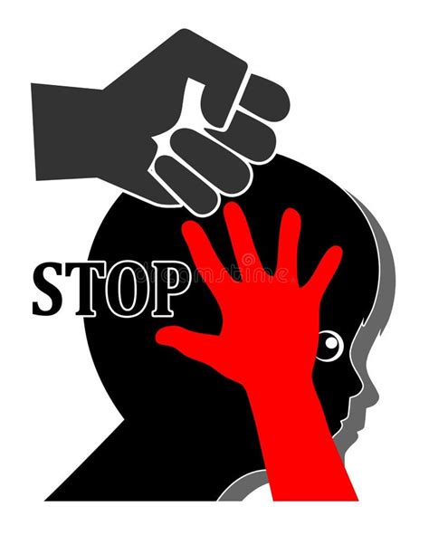 Stop Violence against Kids stock illustration. Illustration of appeal ...