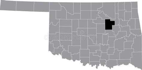 Location Map of the Creek County of Oklahoma, USA Stock Vector ...