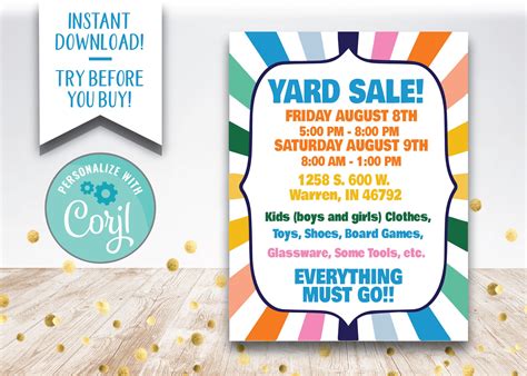 Yard Sale Flyer Template - Detrester.com