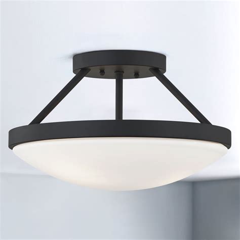 Black Semi Flush Mount Ceiling Lights | Shelly Lighting