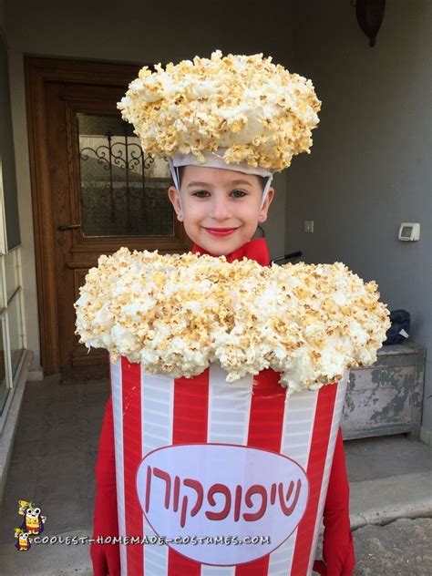 What a Cool DIY Popcorn Costume AND Ceiling Lampshade!