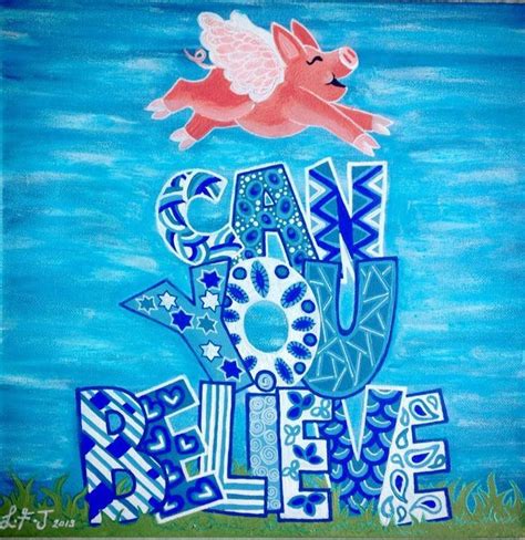 Flying pigs art, Pig painting, Pig art