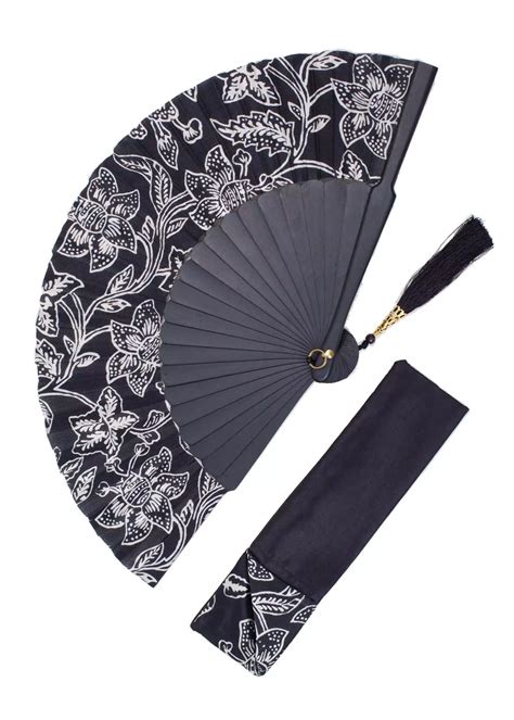 Silk Hand Fan Black 3 sizes – likemary