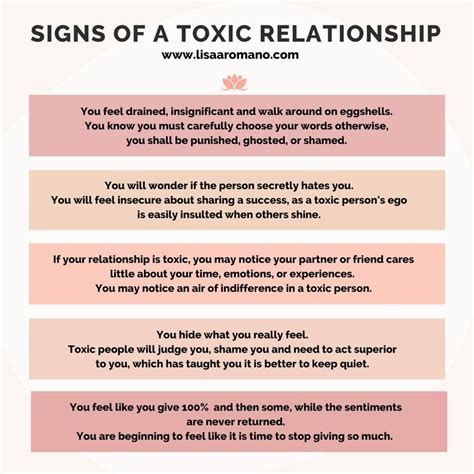 Signs of a toxic relationship