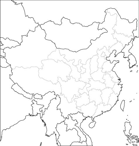 China Outline Map - Mapsof.Net