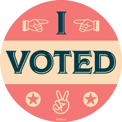 Download HD Get Out The Vote, Free Sticker, Great Design - Peace Love Transparent PNG Image ...