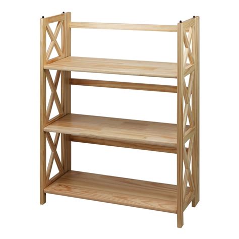 Casual Home Montego Natural Wood 3-Shelf Bookcase at Lowes.com