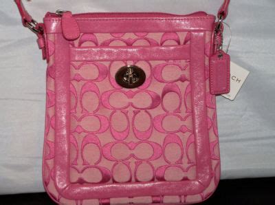 argento_e_oro : Coach Signature Cross Body Bag NWT Pink F42664