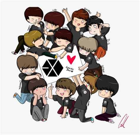 [fanart] Exo Chibi - Exo Chibi PNG Image | Transparent PNG Free ...