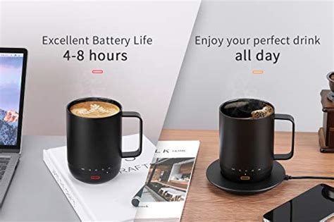 Smart Mug Warmer with Double Vacuum Insulation,VSITOO S3 Pro App Temperature Control Coffee Mug ...