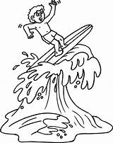 A Boy Surfing Coloring Page  Free Printable Pages For Kids sketch template