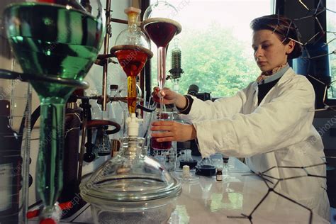 Chemist at work in laboratory - Stock Image - T875/0328 - Science Photo ...