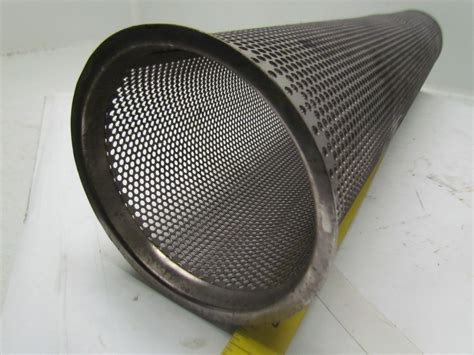 Strainer Filter Element Basket 5-1/2"dia 27-1/4"long flanged top stainless steel | eBay