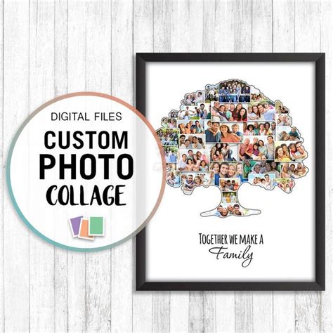 Family Tree Collage Custom Family Tree Photo Ancestry Gifts | Etsy | Family tree collage, Custom ...