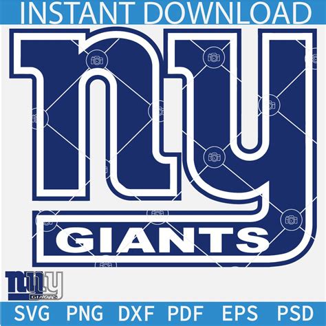 Giants Layered SVG, New York Giants Name Logo SVG, New York Giants ...