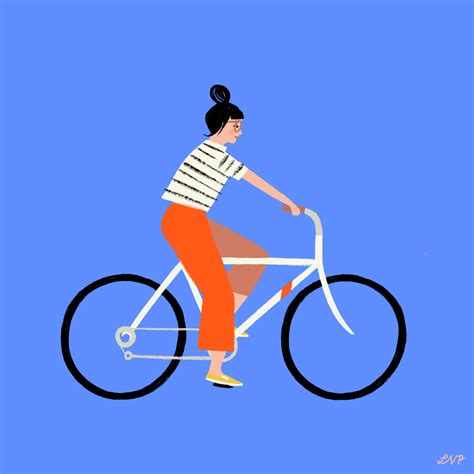 Meet Our Inclusive Illustrator Libby Vanderploeg | CreativeMornings Bicycle Illustration ...