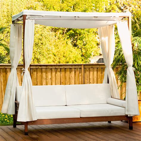 Outdoor Daybed With Canopy Nzymes Granules / Amazon Com Modway Siesta Wicker Rattan Outdoor ...