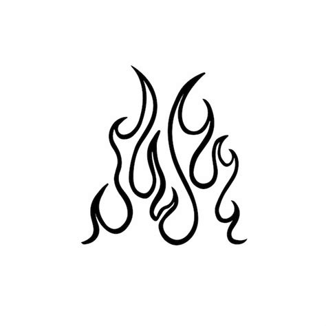 Premium Vector | Fire symbol logo tattoo design vector illustration