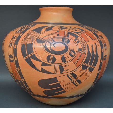 Hopi Jar, Native American, Pueblo Pottery, Southwestern Clay Pot, Polychrome Pot, Native Pot ...