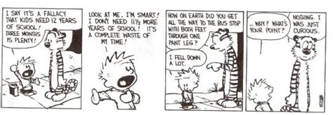 Calvin and Hobbes Comic strips: Calvin and Hobbes- School