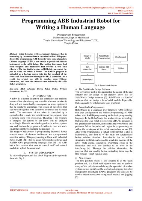 (PDF) Programming ABB Industrial Robot for Writing a Human Language