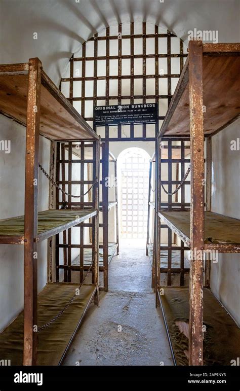 A view of a cell interior at Yuma Territorial Prison in Yuma, Arizona ...