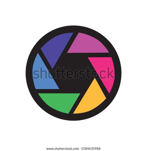 Lens Logo Vector Illustration White Background Stock Vector (Royalty Free) 1584635986 | Shutterstock