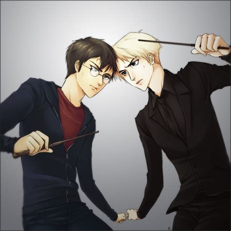 Draco Malfoy vs Harry Potter - Draco Malfoy Fan Art (36708437) - Fanpop