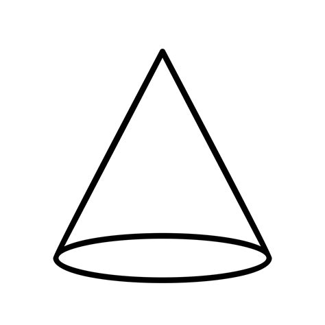 cone shape outline icon 12791251 Vector Art at Vecteezy