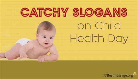 Slogans on Child Health Day – Catchy Children Health Slogans