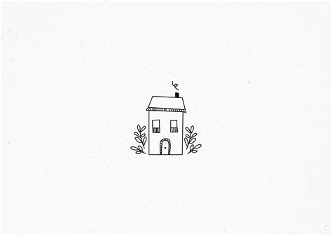 Home Doodle Love Warmth Branding Illustration Italy House Summer Branch ...