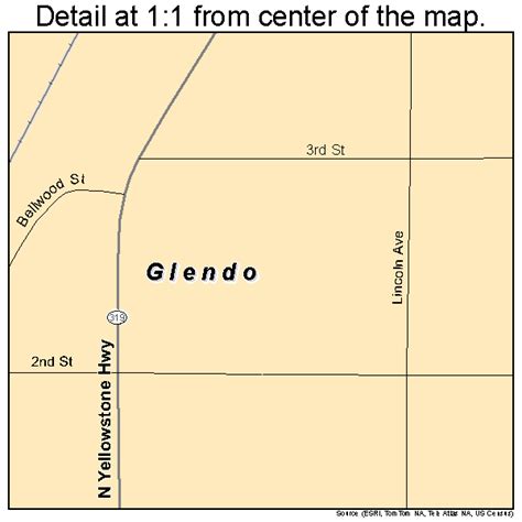 Glendo Wyoming Street Map 5632290