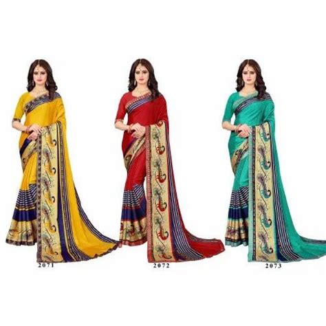 Shraddha Fashion Casual Wear Ladies Vanya Printed Crepe Sarees, With blouse piece, 6.30 Meter at ...