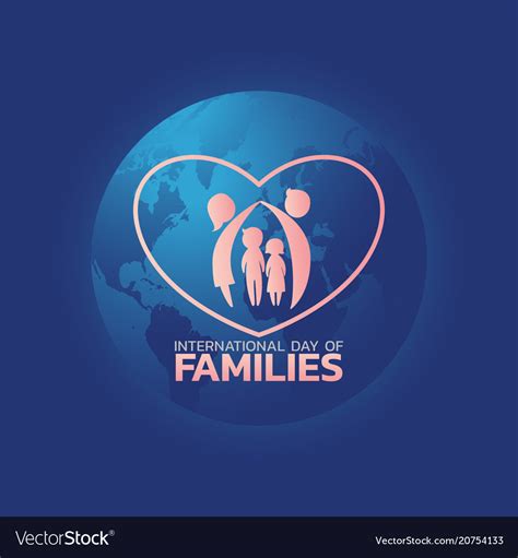 International day of families logo icon design Vector Image