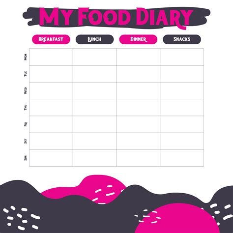 Diary Template, Journal Template, Food Journal, Fitness Journal, Food Log, Workout Log ...