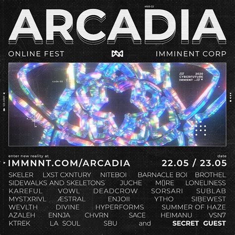 Arcadia Online Set Times | showfomo - livestreams not to miss