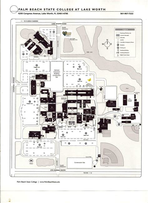 Eastern Florida State College Melbourne Campus Map – Map Vector