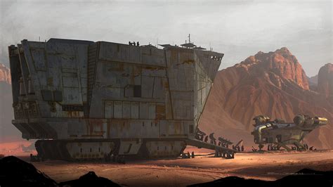 Star Wars, Ryan Church, The Mandalorian, Tatooine, concept art, desert, Jawas, TV Series, HD ...