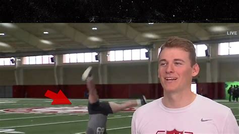 Alabama's Mac Jones Pro Day Interview Interrupted By Cartwheeling Lineman!