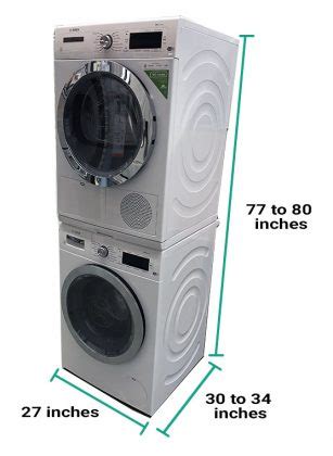 Stackable Washer & Dryer Dimensions (15 Examples) - Prudent Reviews