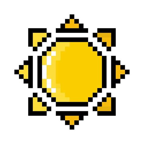 sun pixel icon 10966336 Vector Art at Vecteezy