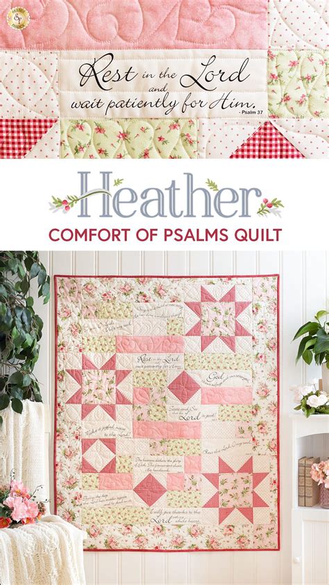 Comfort of Psalms Quilt Kit - Heather in 2023 | Shabby fabrics, Quilt kit, Wall hanging