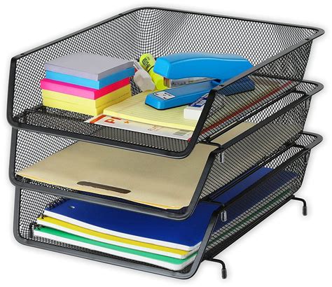 Simple Houseware Stackable Desk File Document Letter Tray Organizer ...