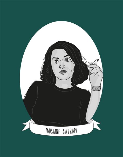 Marjane Satrapi Illustrated Potrait Art Print by Illustrated Women in ...