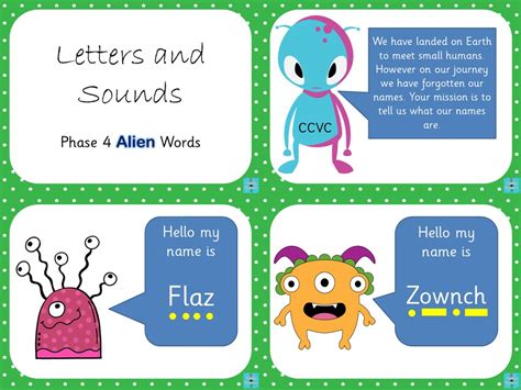 Phonics Screening - Phase 4 Alien Words PowerPoint | Teaching Resources