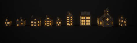 Christmas Village Houses - 3D Model by kgcreeper