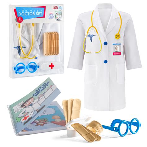 Litti City Doctor Kit for Kids – Complete Doctor/ Vet Accessories with White Doctor Coat ...